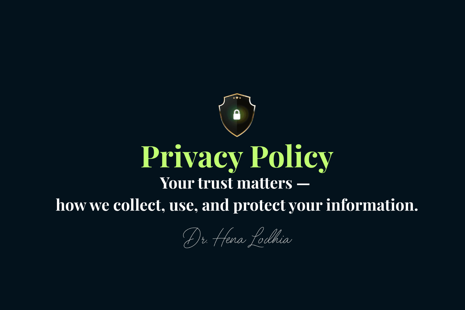 Lock and shield design over dark royal background with the word “Privacy”